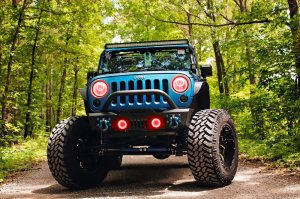 Jeep Wrangler Fog Light Halo Kit - ORACLE Lighting - Red - `07-`17